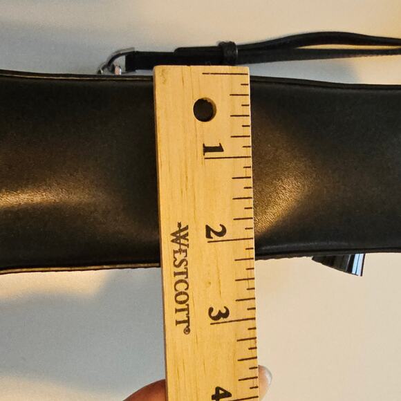 Michael Kors Black Leather Star Studded Crossbody Bag - Picture 8 of 10